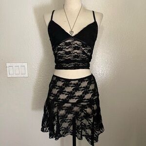 Black Lace mini Skirt